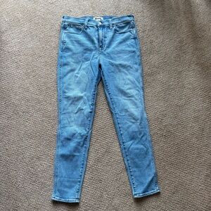 Madewell 10” Road-tripper Light Blue Skinny Jeans